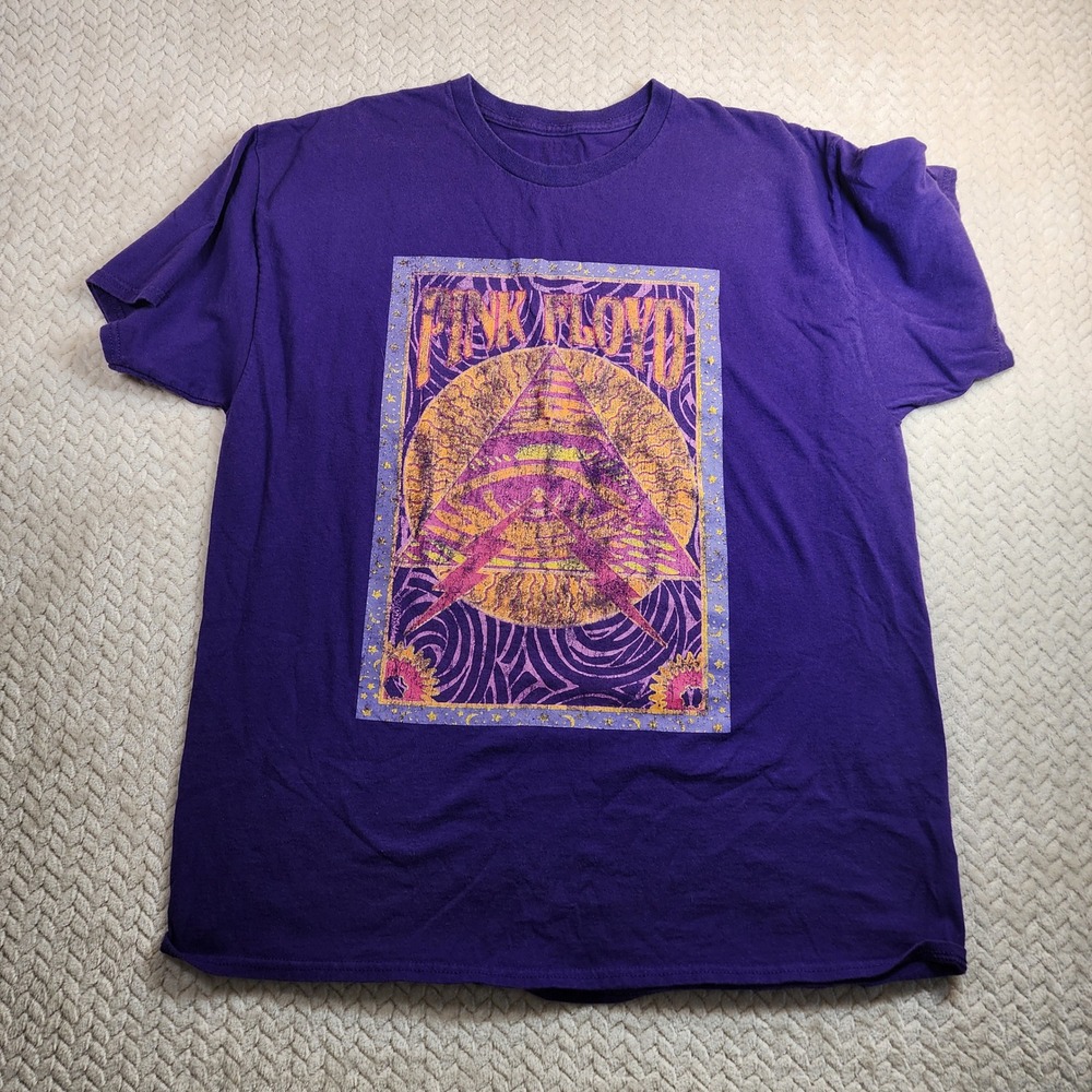 Pink Floyd Band T Shirt‎ Purple Graphic Tee Music Rock Concert Mens